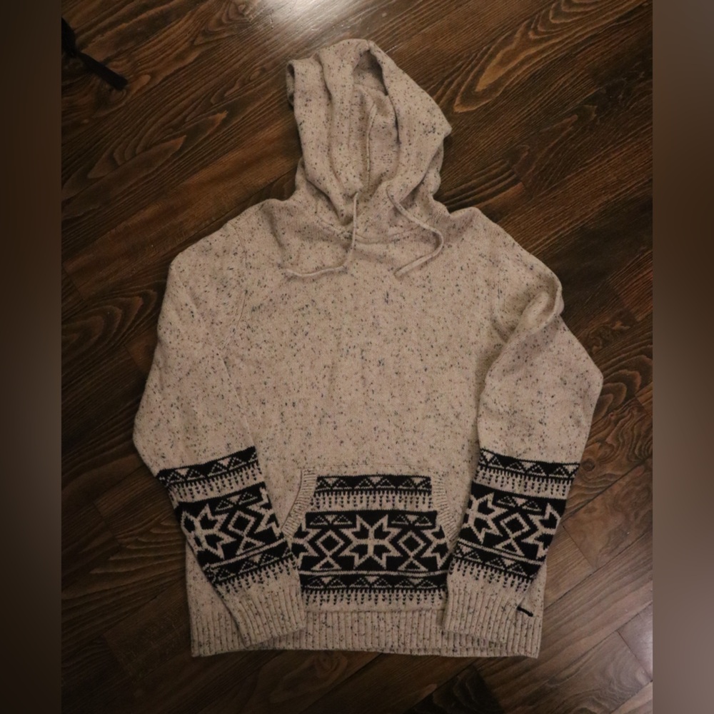 On the Byas Speckled Cream and Black Sweatshirt